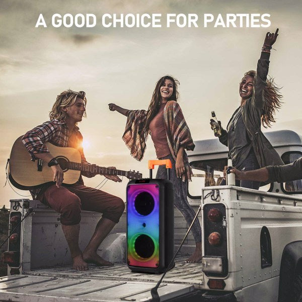 40W Multi Speaker, Light Rhythm Change, Bluetooth Remote Control, Plastic Rod Speaker